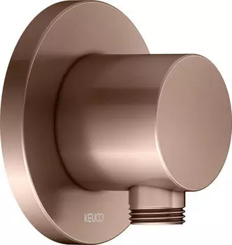 KEUCO Ixmo Schlauchanschluss, Rosettenform rund, rotgold geb&uuml;rstet (59547290001)