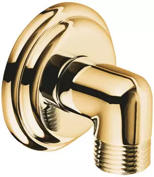 Kludi 1926 Anschlusswinkel DN15, Abdeckrosette 56mm, vergoldet 23kt (1210145-00)