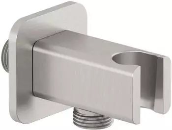 Kludi A-QA Wandanschluss und Brausehalter softedge, gebürstetes Nickel (65568N500)