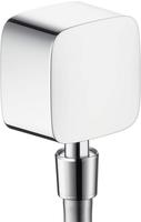 Hansgrohe Schlauchanschluss FixFit Square mit R&uuml;ckflussverhinderer chrom