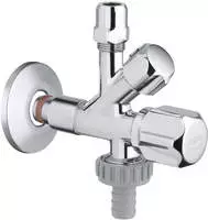 GROHE Original WAS Kombi-Eckventil 1/2" x 3/8" x 3/4", Montagezubeh&ouml;r, 22036000,