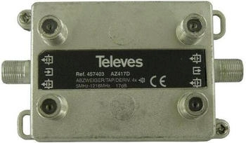 Televes 4-fach Abzweiger AZ417D 5-1218 MHz 17dB (457403)