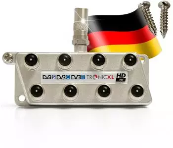 TronicXL Breitband Kabelverteiler 8-fach DVB-T/DVB-C