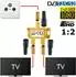 TronicXL SAT-Splitter 2-fach, HD, DC-Durchlass, Wetterschutz