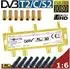 TronicXL SAT-Verteiler 6-fach mit F-Stecker und Wetterschutz, DC-Durchlass, 4K
