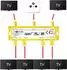 TronicXL SAT-Verteiler 6-fach mit F-Stecker und Wetterschutz, DC-Durchlass, 4K