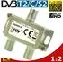 TronicXL 2-fach Antennenverteiler Splitter mit Sat-Verstärker 40dB