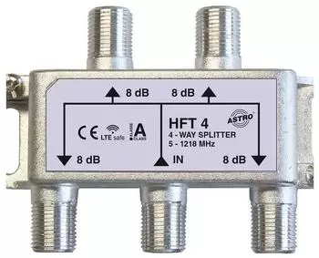 Astro HFT 4 4-fach Verteiler F-Connector 5-1218MHz (00408045)