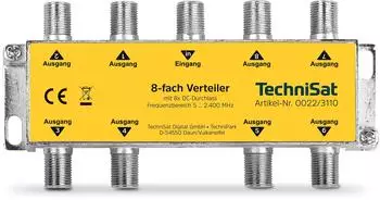 TechniSat 8-Wege Verteiler 8x DC-Durchlass ohne Diode (0022/3110)