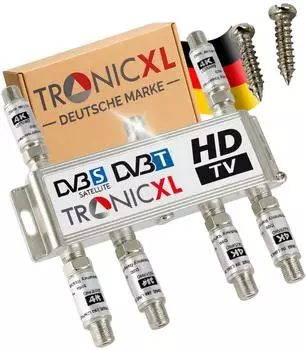 TronicXL 6-fach Sat Splitter 120dB DVB-S2/DVB-T2 (TR-SAT-AMP-X6)
