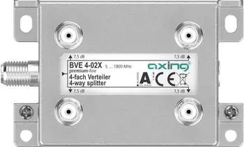 Axing BVE 4-02X 4-fach Verteiler 7,5dB 5-1800MHz (BVE 4-02X)