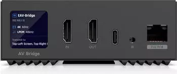 Ubiquiti EAV-Bridge Audio/Video Bridge 4K60 HDMI XLR PoE+ (EAV-BRIDGE)