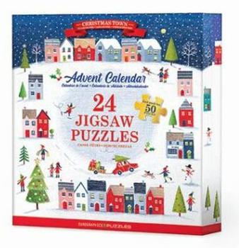 Eurographics 9924-5805 - Advent - Christmas Town, 24 Puzzles je 50 Teile
