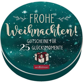 Ars Edition Adventskalender in der Dose - 25 Glücksmomente Frohe Weihnachten