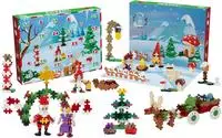 PLUS PLUS 9603973, PLUS PLUS - Adventskalender Plus-Plus Weihnachtsdorf