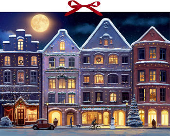 Coppenrath Winterstadt am Abend Wand-Adventskalender (767173)