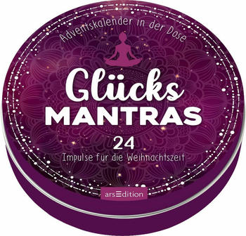 Ars Edition Adventskalender in der Dose Glücksmantras - 24 Impulse für die Weihnachtszeit