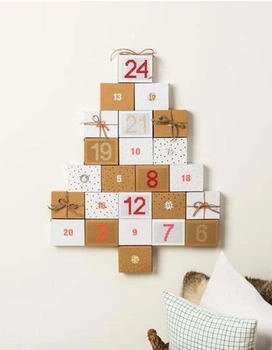 Rico Design Adventskalender Boxen Kraftpapier 24 Stück