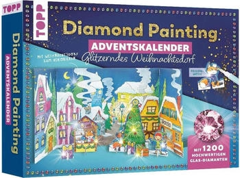 Busse Seewald Diamond Painting Adventskalender Glitzerndes Weihnachtsdorf. Mit Material und Werkzeug für 24 Aufsteller