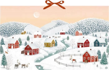Coppenrath Winterhäuser Wand-Adventskalender, Format: 58 x 34 cm