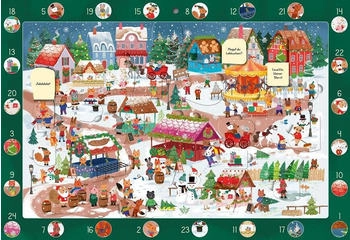 Ars Edition Mein Wimmel-Adventskalender: Auf dem Weihnachtsmarkt