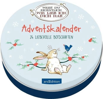 Ars Edition Adventskalender in der Dose. Weißt du eigentlich, wie lieb ich dich hab?