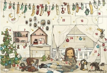Ars Edition Adventskalender Weihnachten mit Anouk Wandkalender