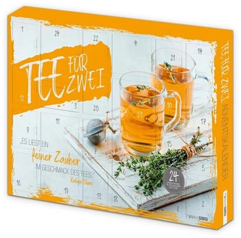 Itenga Adventskalender TEE für zwei Rohling ungefüllt zum Selberfüllen Teeadventskalender 50x35x4,6cm