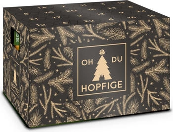 Itenga Adventskalender Aufsatz für Bierkasten Männer Adventskalender Stülper zum Selber Befüllen Bieradventskalender (O du Hopfige)