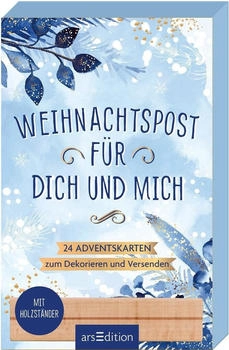 Ars Edition Weihnachtspost für dich und mich: 24 Adventskarten zum Dekorieren und Versenden