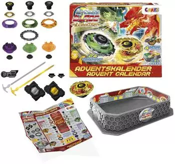 Craze BLADE Spielzeug Adventskalender Jungen Kampfkreisel Weihnachtskalender Kinder mit Battle Arena, Launcher, Kreisel