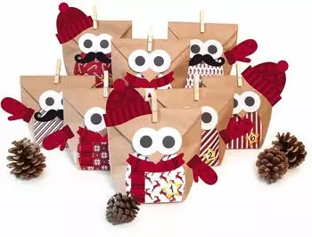 Pajoma DIY Bastelset Christmas Owl red mit Extras Papiertüte