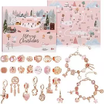 LuxusKollektion Schmuck-Adventskalender 24 Charms Rosegold