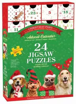 Eurographics Puzzle Adventskalender - 1200 Teile Christmas Paws