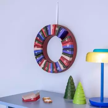 Remember Adventskalender Kranz Ø31cm Pappe