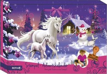ROTH Stempel-Adventskalender Einhorn im Winter
