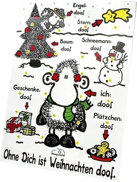 Sheepworld Schoko-Adventskalender Ohne dich ist Weihnachten doof