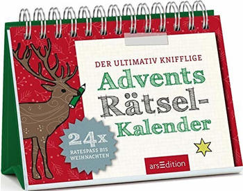 Ars Edition Der ultimativ knifflige Advents-Rätsel-Kalender: 24 x Ratespaß bis Weihnachten Adventskalender