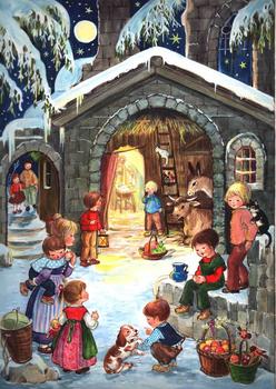 Sellmer Adventskalender - Krippe aus Stein