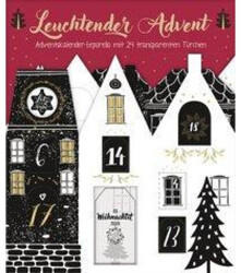 Ars Edition Leuchtender Advent. Edler Adventskalender-Leporello mit 24 transparenten Türchen