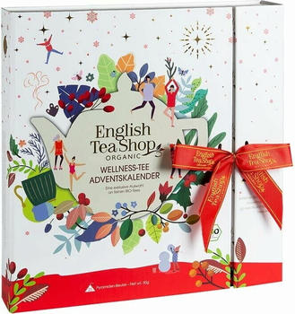English Tea Shop Teebuch Adventskalender Wellness, 25 Bio-Tees in Pyramiden-Teebeuteln