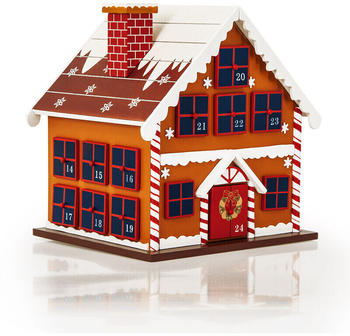 Deuba Adventskalender Winterhäuschen zum Befüllen