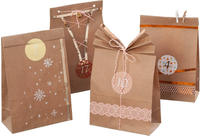 Folia Adventskalender-Set PAPIERT&Uuml;TEN NATUR aus 24 lebensmittelechten T&uuml;ten Kordel