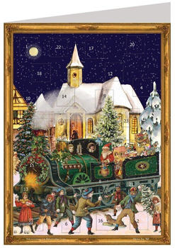 Richard Sellmer Verlag Sellmer Mini-Adventskalender - mit viktorianischem Motiv - Weihnachtszug