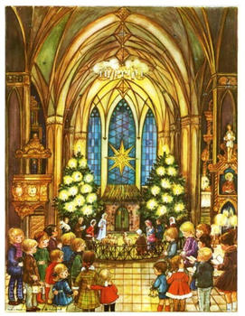 Sellmer Adventskalender - Kirche Krippenspiel