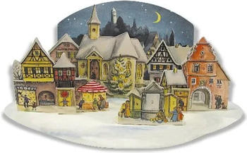 Sellmer Adventskalender - Kleine Stadt im Mondschein