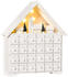 HomCom Adventskalender mit LED Lichtern und kleinem Dorf