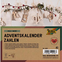 folia Adventskalenderzahlen natur
