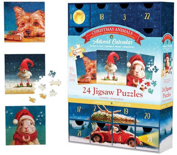 Eurographics Puzzle Adventskalender Weihnachtstiere 1200 Teile