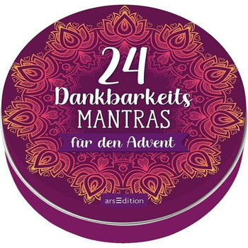 Ars Edition Adventskalender in der Dose - 24 Momente der Achtsamkeit Dankbarkeitsmantras